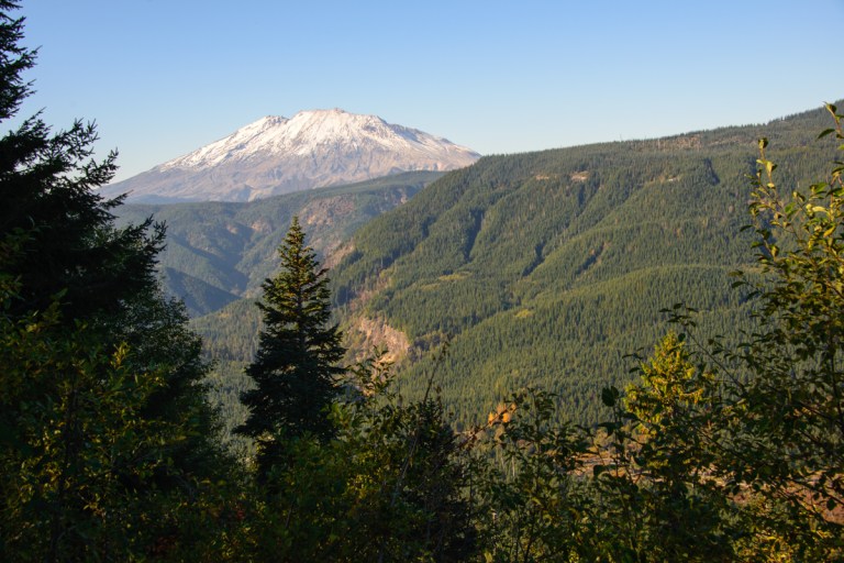At this viewspot there was a sign, indicating that this was where those infamous photos were taken of the eruption by Gary Rosenquist, at Bear Meadow